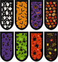 Patelai 8 Pieces Halloween Cast Iron Skillet Handle Covers Pan Handle Holder Sleeve Heat Resistant Non Slip Skillet Pot Holders for Halloween Kitchen Cooking BBQ Baking Cookware, 8 Scary Styles