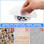 Yinkin 6 Pcs Drain Covers to Keep Bugs Out Silicone Shower Floor Tub Stoppers Bathtub Drain Stoppers Sewer Anti-Odor Mats Deodorizing Plugs for Bathroom(6 x 6 Inch,Round,White)