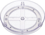 Amazon Basics Lazy Susan Turntable Organizer, 9" Diameter, 2 Tier, Clear