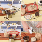 Measuring Cups Set, 18/8 Stainless Steel Measuring Cups Set 5, Metal Measuring Cups for Baking, Both Imperial & Metric Measuring Cups for Liquid and Dry, Nesting Kitchen Measuring Tools