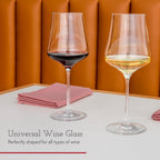 Gabriel-Glas StandArt Crystal Wine Glasses, Set of 4 with Gift Boxes - Premium, Universal Wine Glass for Red and White Wine - Dishwasher Safe, Lead-Free, 16 oz.