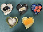 Ceramic Spoon Rest for Stove Top, Heart Cute Spoon Rest for Kitchen Counter, Cooking Spoon Holder for Kitchen Counter, Utensil Rest Spatula Rest Ladle Holder Tong Rest (Yellow Green)