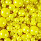 Kasvan Yellow Pearl Sugar Sprinkles - Edible Candy Pearls 130g/4.58 Oz, Mix Size, Baking Cake Decorations, Ice Cream Toppings and Cookie Decorating, Wedding Party Chirstmas Supplies