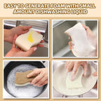 12 Pack Non Scratch S-Shaped Natural Kitchen Sponges - Biodegradable & Compostable Cellulose with Coconut Fiber - Eco Friendly Dish Sponges for Pots, Pans & Household Cleaning