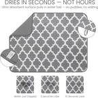 Bellemain XXL Dish Mat 24" x 17" ( LARGEST MAT ) Microfiber Dish Drying Mat , Super absorbent ( Trellis )