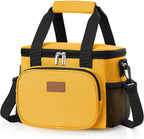 Lifewit Medium Lunch Bag Insulated Lunch Box Soft Cooler Cooling Tote for Adult Men Women, Orange 12-Can (9L)
