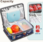 FlowFly Small Insulated Lunch box Portable Soft Bag Mini Cooler Thermal Meal Tote Kit with Handle for Work & School (Alpaca)