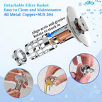 3 in 1 Bathroom Sink Drain Strainer,Universal Pop Up Bathroom Sink Stopper Hair Catcher,with Filter Basket Sealing Ring for Anti-Clogging Odor-Proof,Easy Install Drain Catcher for 1.06”~1.61” Hole