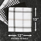 T-FAL Premium Waffle Dish Cloths: Highly Absorbent, Super Soft Long Lasting - 100% Cotton, 12"x13" Flat Waffle Dish Towel for Cleaning & Drying Dishes, (4-Pack), Neutral