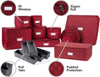 Covermates Keepsakes - Dish Storage Set - Padded Protection - ID Window - Stain Resistant - Machine Washable - China Storage, Red