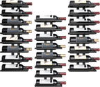 Hoctieon 3-Set 8 Tier Wall Mount Wine Rack (24 Tiers), Wall Racks for Wine Bottles Display and Storage, Hanging Bottle Organizer for Living Room, Dining Room, Wine Cellar, Bar, Black