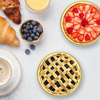 EUSOAR Baking Pans with Lids, 100pcs 10oz/275ml Creme Brulee Disposable Ramekins Cake Storage Container, Round Aluminum Cake Cups Cupcakes Liners Bread Pudding Holders for Wedding Birthday Party