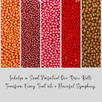 Confect Pearl Sprinkles | Edible Disco Ball Sprinkles for Cakes & Cupcakes Decoration | Pack of 5 Mix Bright Orange, Copper, Pink, Red & Bronze Dragees - Carnival |Vegan, Gluten-Free, Nut-Free, Soy-Free, Dairy-Free, Palm Oil-Free- 5 Oz