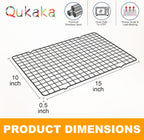 2PCS Cooling Racks for Cooking and Baking - 10" x 15"Heavy Duty Stainless Steel Wire Rack for Baking, Grilling, Roasting - Oven & Dishwasher Safe - Fits Jelly Roll Sheet Pan（Black）