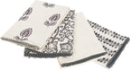 Kitchen Towels Dish Towels for Kitchen- Gray & Beige Tea Towels for Kitchen-Bar Towels for Kitchen-KitchenTowels and dishcloths-Printed Floral 18"x28" Pack of 4