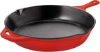 Utopia Kitchen Cast Iron Frying Pan 6.5 Inch, Cast Iron Chefs Pan, Pre Seasoned Skillet, Safe Grill Cookware for Indoor & Outdoor Use, Red
