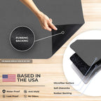 Dish Drying Mat Super Absorbent – 16" x 12" Coffee Mat for Countertops – Non-Slip Drying Mat for Kitchen Counter – Easy to Clean Water Absorbent Mat – Quick Dry Dish Drying Mats (Dark Gray)