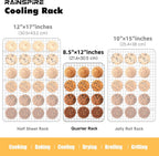 Rainspire Cooling Rack Stainless Steel, Heavy Duty Cooling Racks for Cooking and Baking, Oven Safe Wire Rack for Cooking, Baking Rack for Oven Cooking Fits Quarter Sheet Pan, 8.5" x 12", 2-Pack