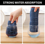 Homaxy 100% Cotton Terry Kitchen Towels(Navy Blue, 13 x 28 inches), Checkered Designed, Soft and Super Absorbent Dish Towels, 4 Pack