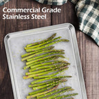 2Pack Large Cookies Sheets for Baking, Leonyo 20IN x 14IN Stainless Steel Baking Sheets, 1.2IN Deep Metal Toaster Oven Pan Tray for Oven, Dishwasher Safe