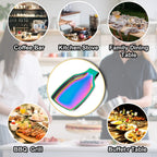 Rainbow Spoon Rest for Stove up, Stainless Steel Spoon Holder For Kitchen Counter, Large Spoon Rest, Spatula Spoon Ladle Utensil Holder, Dishwasher Safe, Rainbow Kitchen Accessories