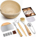 Trailblaze Banneton Bread Proofing Basket - Sourdough Bread Baking Supplies – Sourdough Starter Kit – Sourdough Proofing Basket Gift for Bakers - 2x Round Bread Baskets (9 Inch)