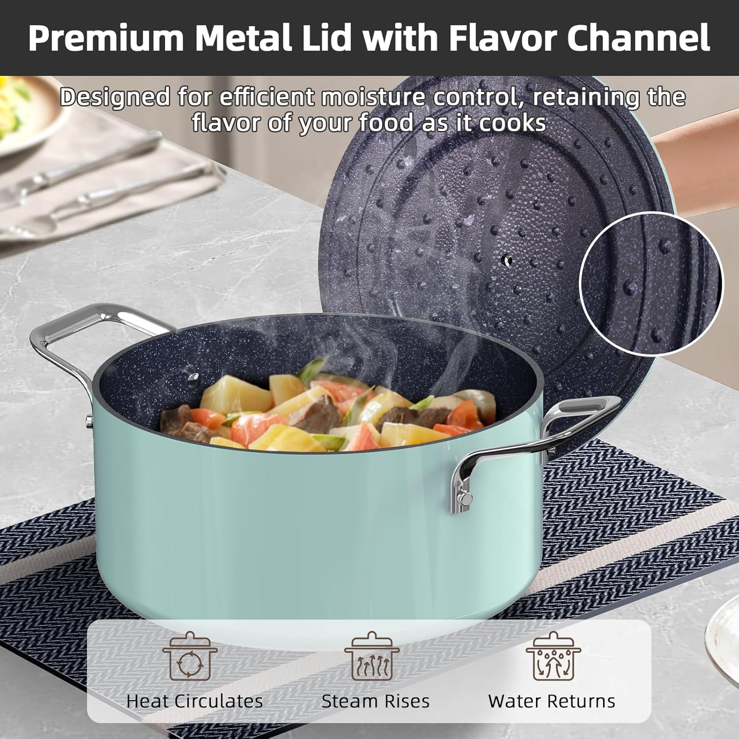 Nuwave Lux 13pc Forged Lightweight Cookware Set PFAS Free, Healthy G10 Duralon Ceramic Coating, Ultra Non-Stick, Stay-Cool Handles, Works on All Cooktops & Induction Ready