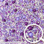 Sprinkle Pop Perfectly Purple Sprinkle Mix| Monochromatic Mix of Rich Purple White & Lavender Sprinkles Made in USA for Decorating Valentine’s Day Bridal Shower Birthday Cakes Cookies Cupcakes, 2oz