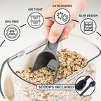 Progressive ProKeeper Baker's Airtight Kitchen Storage Canister Container Set for Flour, Sugar & More, Keeps Ingredients Fresh, with Accessories (Multicolor, 8- Piece)