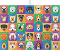 Cute Dogs Dish Drying Mat for Kitchen Counter Microfiber Absorbent Dish Kitchen Drying Mat Draining Reusable Washable for Dishes/Utensils/Counterto