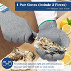 Dowellife Soft Level 9 Cut Resistant Gloves Food Grade, Steel Wire Mixed Kitchen Safety Gloves for Chef Oyster Shucking Mandoline Knife Butcher Meat Cutting Carving (Large)