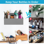 Magnetic Aerosol Spray Can Holder, Magnet Toolbox Bottle Holder, Tool Box Storage Rack for Garage and Home, Craft Workspace, Mechanic Paint Bottle Can Organizer, Silver, 3"x8.3"