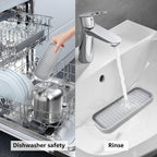 Silicone Sponge Holder 2 Pack, Dish Soap Holder for Kitchen Counter, Waterproof Sponge Soap Tray for Kitchen Sink Bathroom, Multipurpose Sink Caddy Organizer for Soap Dispenser Light Grey