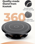 Kootek 71PCs Cake Decorating Kit, Baking Supplies Tools - Includes Cake Stand Turntable, 12 Icing Piping Tips, 2 Frosting Spatulas, 3 Scrapers, 50+2 Piping Bags, Coupler, Video Tutorial, Booklet