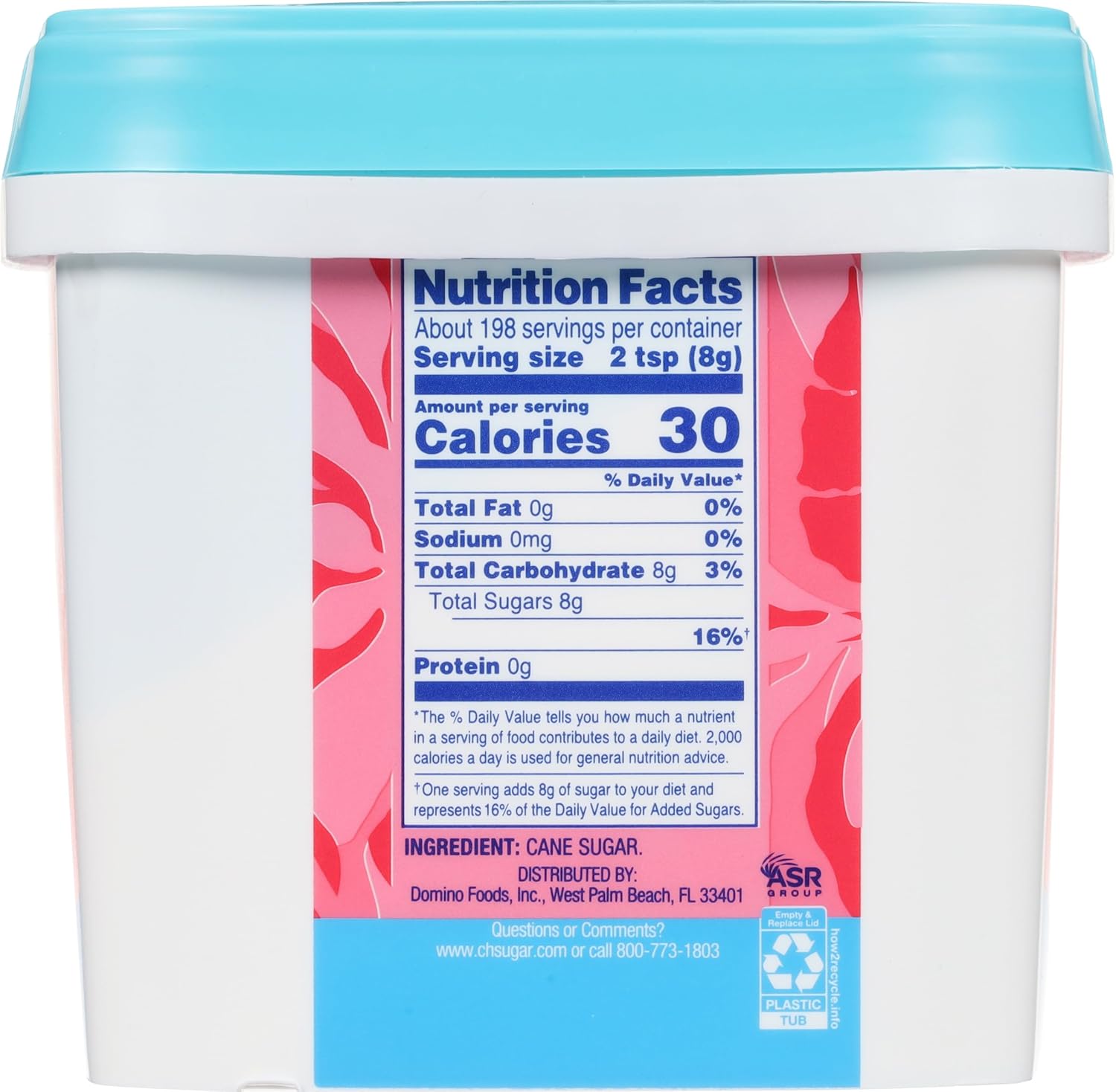 C&H Pure Cane Ultrafine Granulated Baker's Sugar™, 3.5 lb Easy Baking Tub