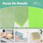 Orighty Multipurpose Wire Dishwashing Rag 24 Pcs, Upgraded Double-Layer Non-Scratch Wire Dish Cleaning Cloths, Kitchen Reusable Steel Scrubber, Powerful Dishcloth Rag for Cookware, Multicolor, 7"x8"