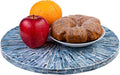 PEMAR Mother of Pearl Lazy Susan for Countertop Table (Blue Starburst, Standard (D12.6))