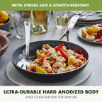 GreenPan Valencia Pro Hard Anodized Healthy Ceramic Nonstick 8" Frying Pan Skillet, PFAS-Free Cookware, Stainless Steel Handle, Induction Suitable, Dishwasher Safe, Oven Safe, Gray