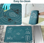 DANIA & DEAN Silicone Baking Mat - Upgrade Mom Theme 26x16 Inch Extra Thick Pastry Mat with Measurements, Non-Slip and Reusable, Kneading Dough Mat for Kitchen Counter, Bread, Cookies, Pizza, Pasta