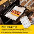 Aluminum Pans with Lids Heavy Duty (40 Pack + 40 Lids, 8.7"×6") 2.25 LB Capacity Foil Food Containers with Lids, Disposable Tin Foil Pans with Lids for Baking, Meal Prep, Freezer, Heating and Takeout