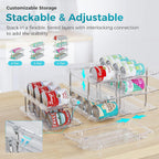 Can Organizer for Pantry, 3 Tiers Can Storage Rack, up to 36 Cans Food Holders for Fridge, Cabinet and Pantry Organization
