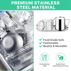 Stainless Steel Sugar and Creamer Set, Coffee Sets for Serving, Latte Milk Cup Cream Jug and Sugar Bowl with Lid Spoon Tray for Coffee Bar