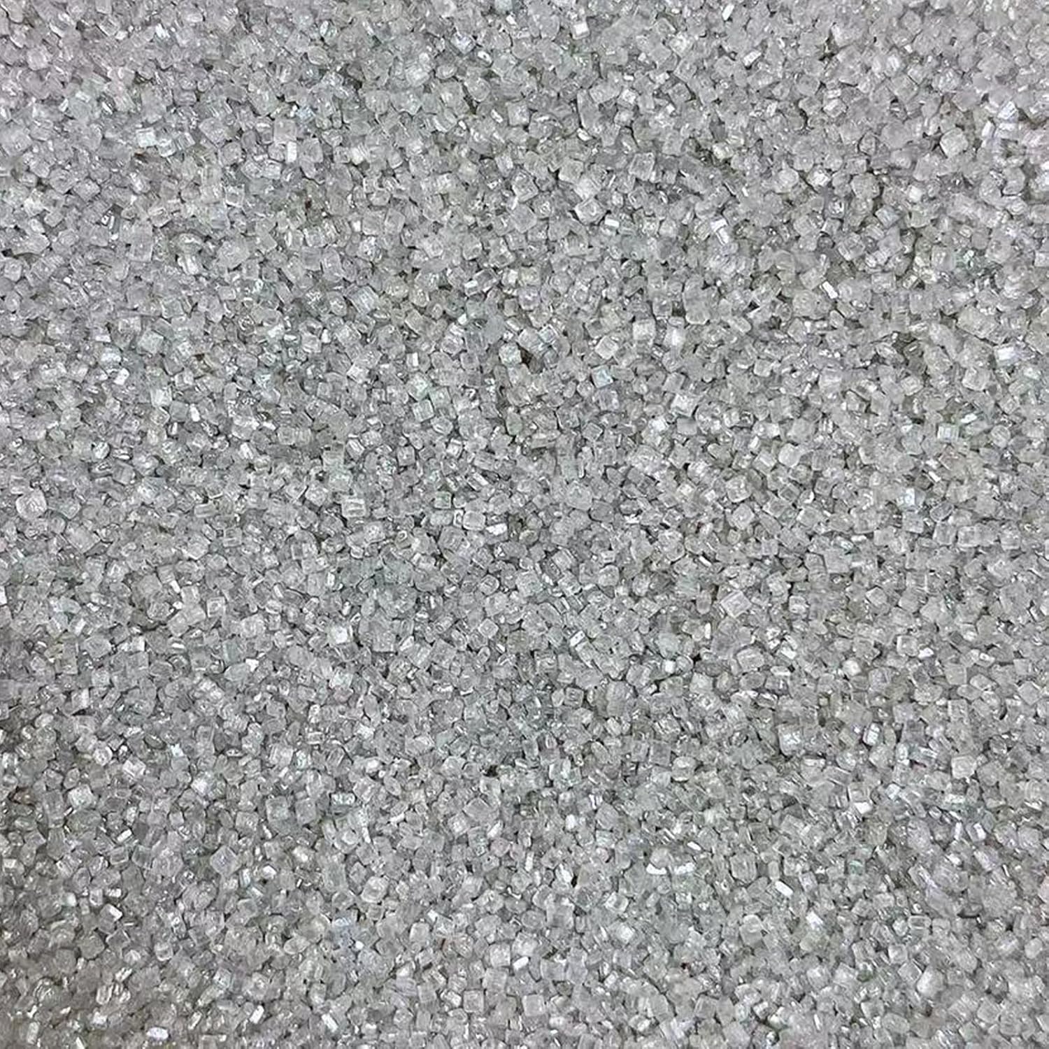 Sentovac Sliver Sanding Sugar for Baking Edible Sparkling Sugar Sprinkles Coarse Sugar Crystals for Baking Topping Cake Cookie Cupcake Topper Ice Cream Decoration Supplies 3.2 OZ