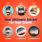 100 Custom Vinyl Stickers - Upload Your own Image, Text, Design, Logo - Personalized Logo Labels for Handmade, Packaging, Bottle, Jars, Candle, Brand Stickers (City, 6x6)