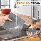 Silicone Trivet Mats 4 Heat Resistant Pot Holders Multipurpose Non-Slip Hot Pads for Kitchen Potholders, Drying mat, Jar Opener, Spoon Holder, Coaster.(Dark Grey)