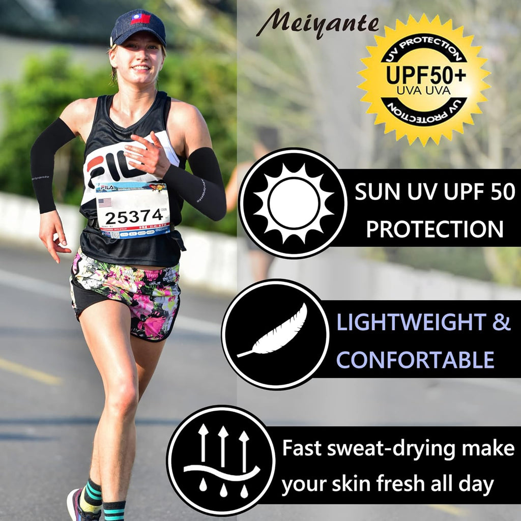 Arm Sleeves for Men Women Work 1 Pair UV Sun Protection UPF Long Sleeves Tattoo Cover Up Sleeves to Cover Arm Sleeves Cooling