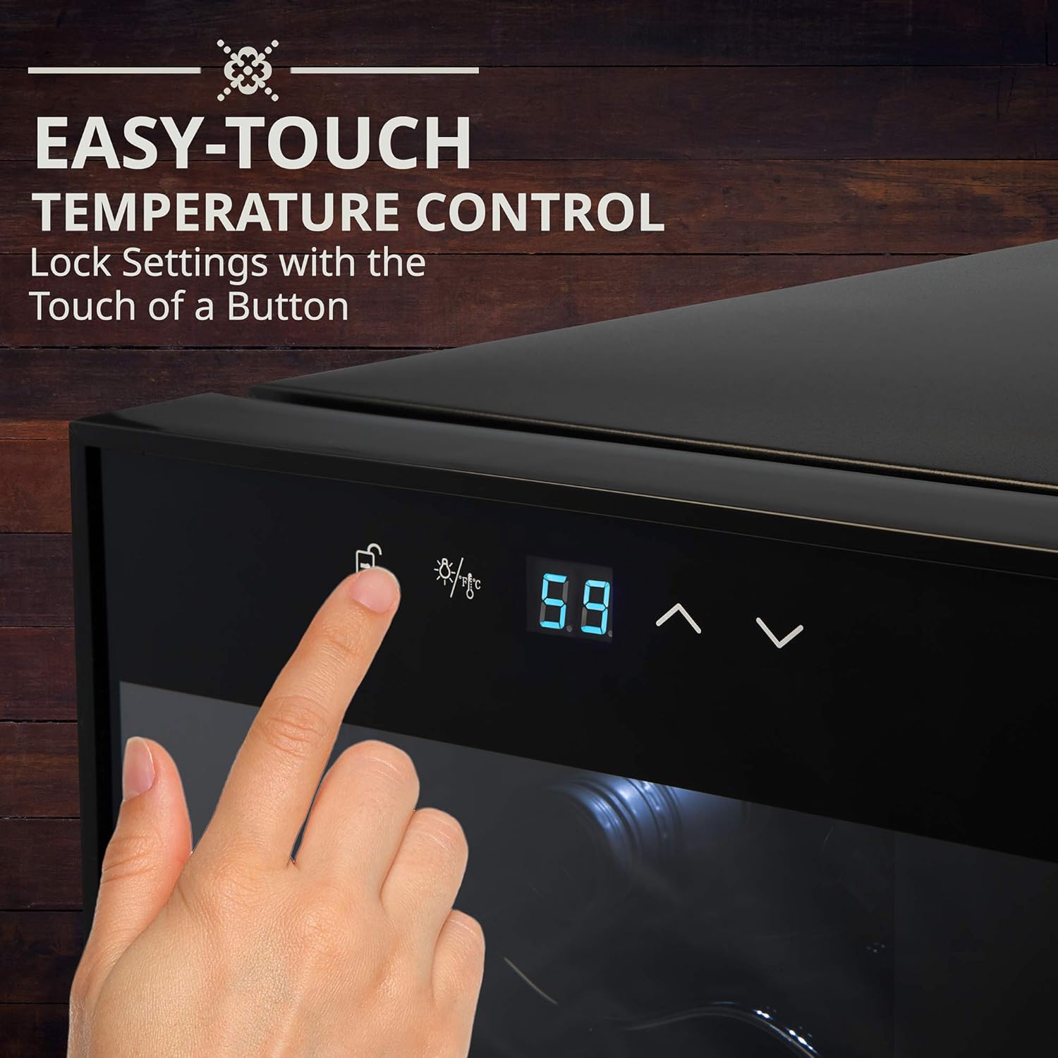 Ivation 51 Bottle Compressor Wine Cooler Refrigerator with Wi-Fi Smart App Control Cooling System | Large Freestanding Wine Cellar Fridge For Red White Champagne or Sparkling, Black Glass Door & Lock