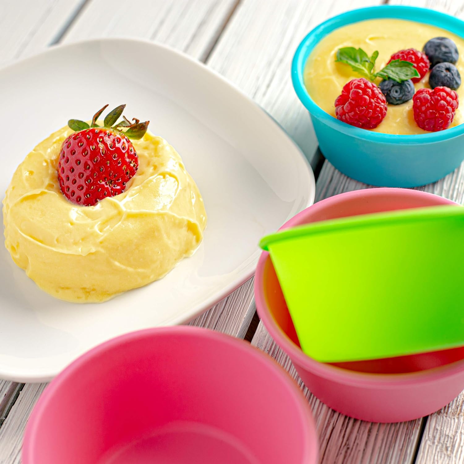 Bakerpan Silicone Jumbo Muffin Cups For Baking, Smooth Large Air Fryer Muffin Cups, 3 1/2 Inch Muffin Baking Cups, Jumbo Cupcake Liners - Set of 8
