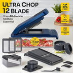 UltraChop All-in-One Vegetable Chopper, Veggie Food Chopper with Container, Spiralizer, Mandoline Slicer Dicer, Onion Mincer, French Fry And Salad Cutter, Home Essentials & Kitchen Gadgets