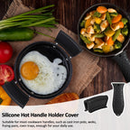 8 Pack Silicone Hot Handle Holder Cover Cast Iron Handle Cover Silicone Pot Holders Heat Resistant Assist Pan Handle Sleeve Non-Slip Pot Handle Covers for Cast Iron Skillet Metal Pan